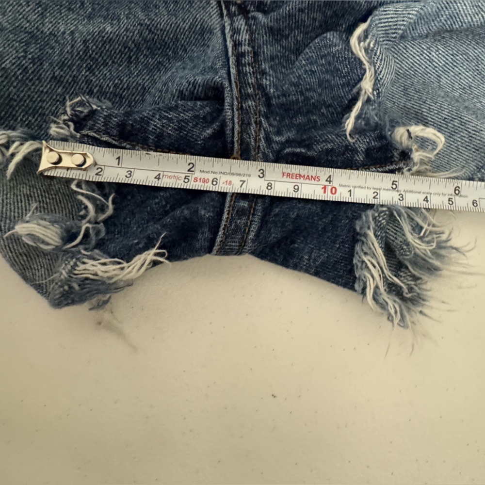 AGOLDE Parker Vintage Cut Off Denim Shorts High Rise Distressed Size 26 - Picture 4 of 6